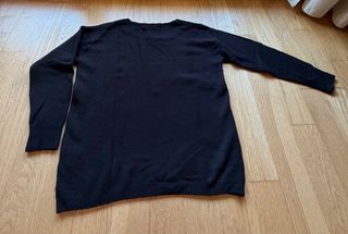 Jersey mujer lentejuelas estrellas negro