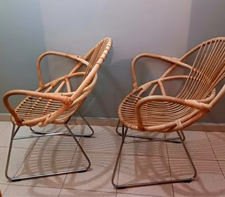 Elegantes sillas de ratán