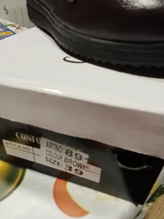 Botín forrado marrón talla 39