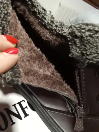 Botín forrado marrón talla 39