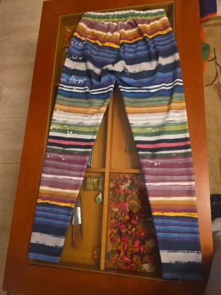 Leggins multicolor desigual de algodón impreso