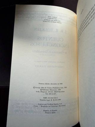 El señor de los anillos PRIMERA EDICIÓN