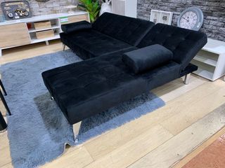 Sofá Cama Keren XS Negro Terciopelo
