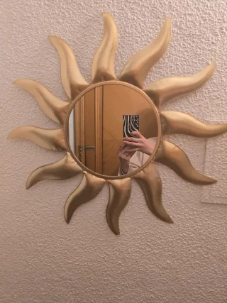 Espejo Sol Dorado. 60 cm