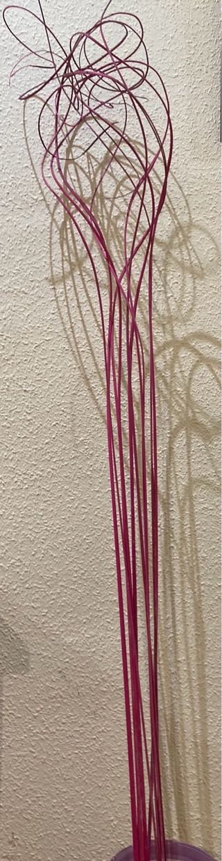 Jarrón decorativo tonos rosas y rojos