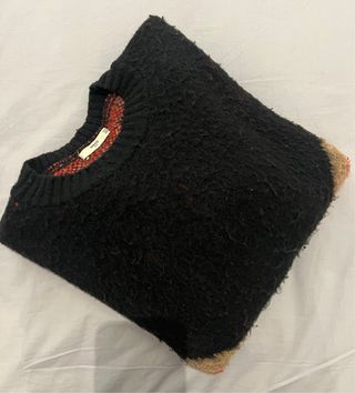 Jersey Mango Animal Print Negro y Marrón