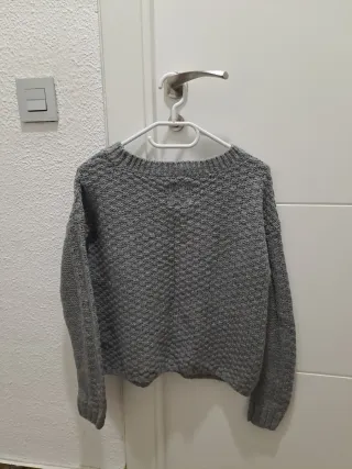 Suéter Hollister Lana Gris Talla XS