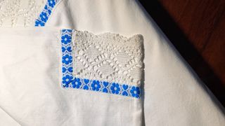 Sábanas antiguas bordadas a mano Vintage
