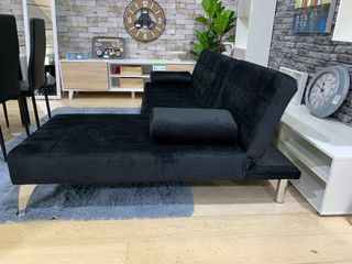 Sofá Cama Keren Negro Terciopelo