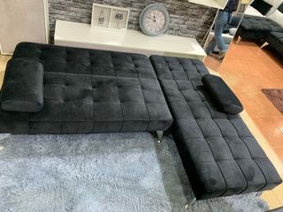Sofá Cama Keren XS Negro Terciopelo