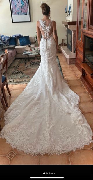 Vestido de Novia de rosa clara.