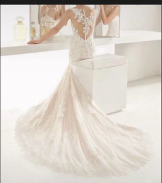 Vestido de Novia de rosa clara.