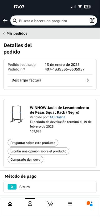 Rack, banco y set de barras y discos gym