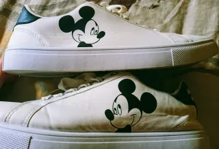 Zapatillas Blancas Mickey Mouse