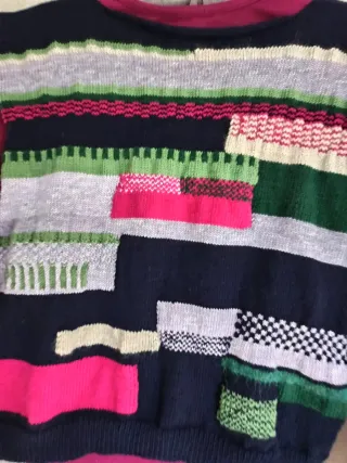 Jersey sin mangas patchwork hecho a mano