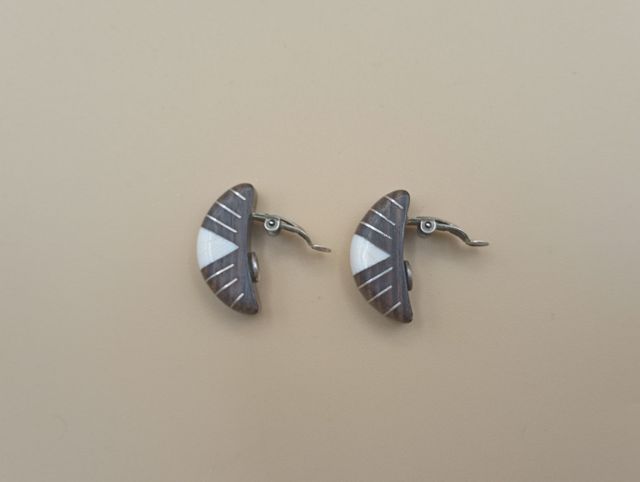 Pendientes de clip de plata
