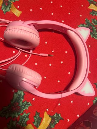 Auriculares Olyre Niña Orejas Gato Rosa