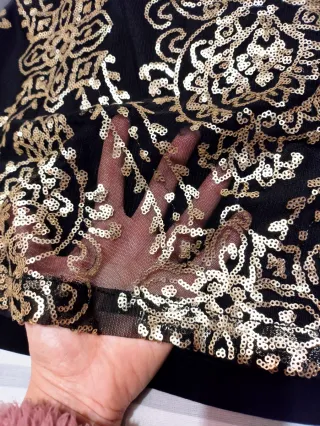 Minifalda fiesta lentejuelas Stradivarius T.36