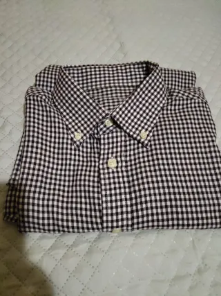 Camisa de cuadros hombre manga larga