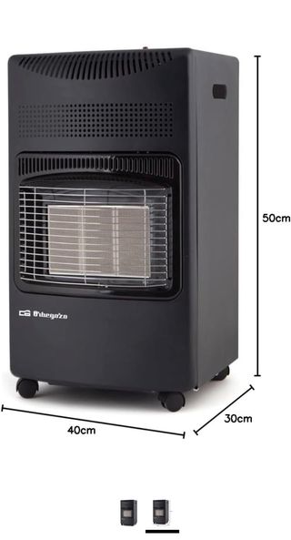 Estufa de gas Orbegozo negra