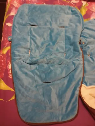 Saco  para sillita de paseo,  azul y marrón