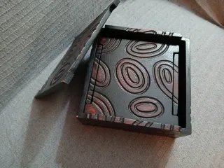 Pareja Cajas Madera Tallada