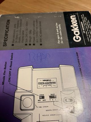 Consola Gakken Galaxy Invader 1000