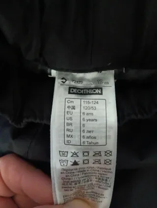 Pantalón de nieve infantil Decathlon T6