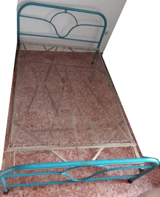 Cama 1.20m Azul Metal