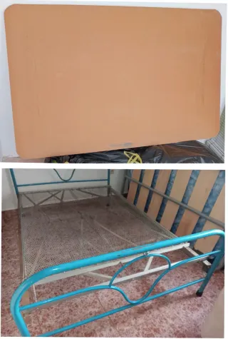 Cama 1.20m Azul Metal