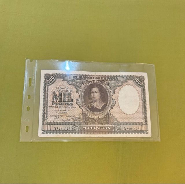 Billete 1000 Pesetas 1940 Bartolomé Murillo