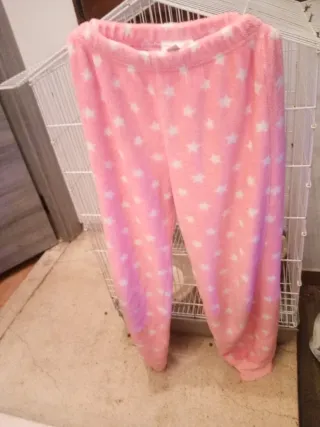 Pantalón pijama niña estrellas rosa suave