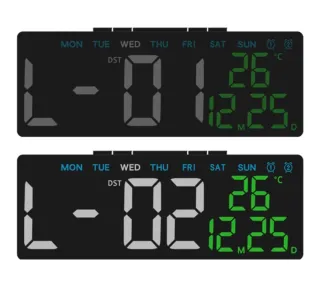 Reloj Digital blanco números azul