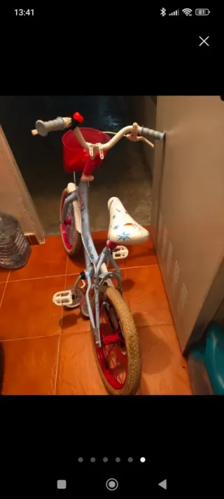 Bicicleta Niña Azul con Cesta