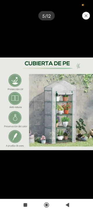 Invernadero de jardín 4 estantes