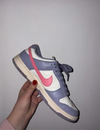 Nike Dunk Low Viola, Rosa e Bianche. Cond: buone