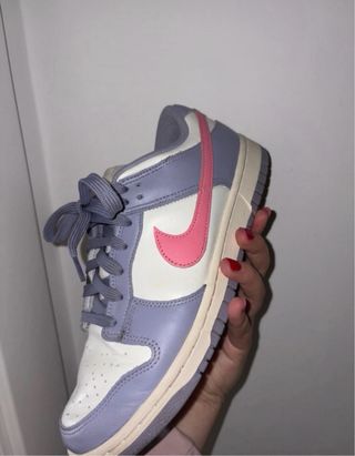 Nike Dunk Low Viola, Rosa e Bianche. Cond: buone