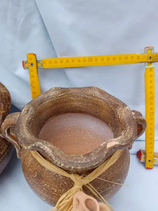 Lote 2 jarrones de terracota