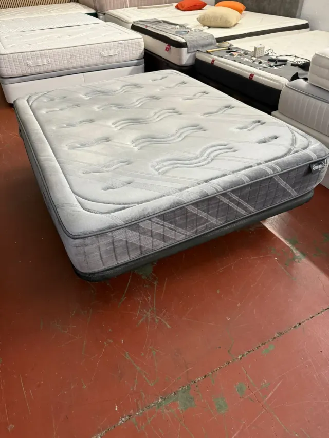 150x190 COLCHÓN VISCO + BASE RETAPIZADA