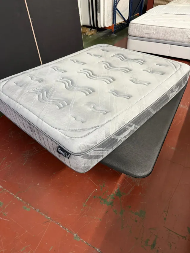 150x190 COLCHÓN VISCO + BASE RETAPIZADA