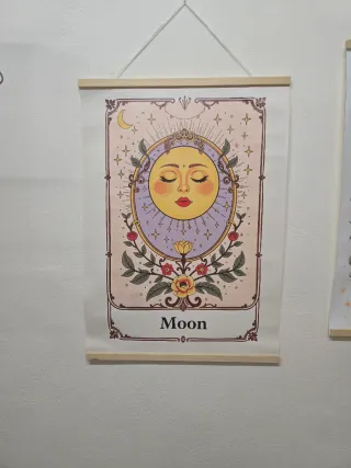 Cuadro Decorativo Sol y Luna. 80 cm