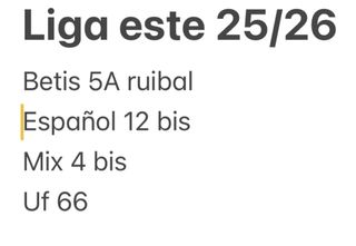 Cromos Liga Este 25/26 - Cambio o Venta