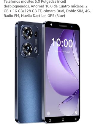 Móvil 5 Android 10 Dual SIM 4G Azul
