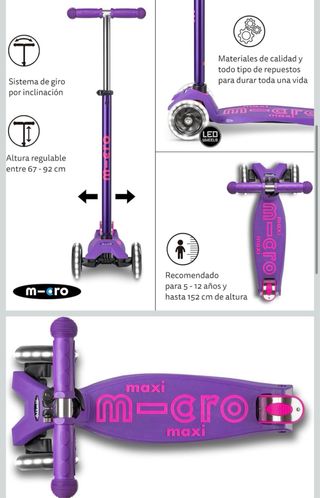 Patinete Micro Maxi Ruedas que se iluminan