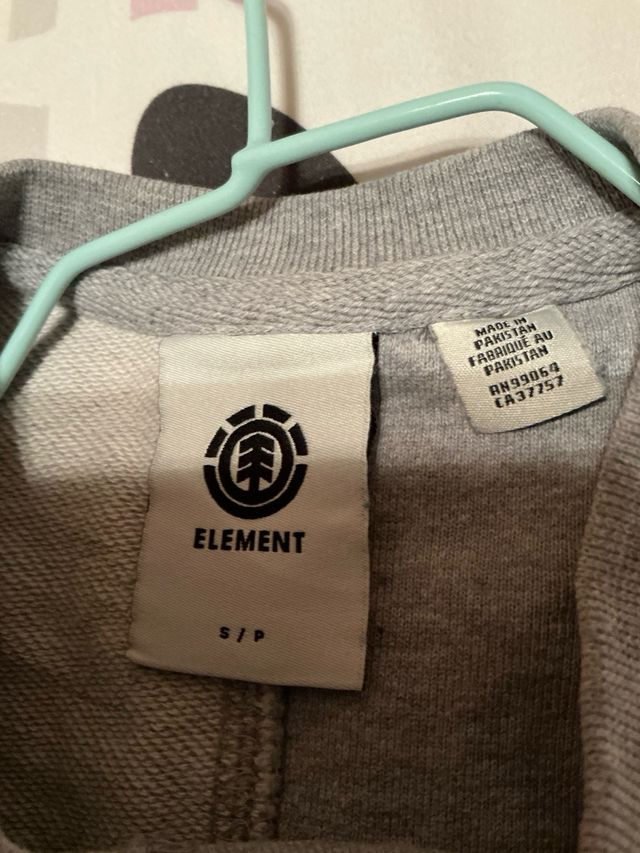 Sudadera Element Gris y Blanca Talla S