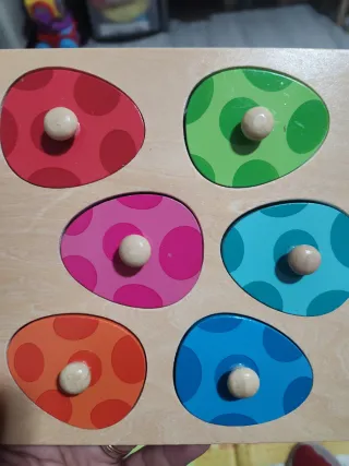 Puzzle Dinosaurios Colores Madera