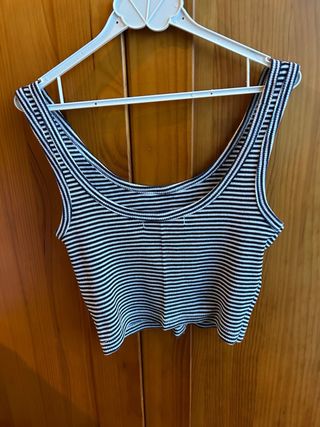 Top rayas Pull&Bear azul marino