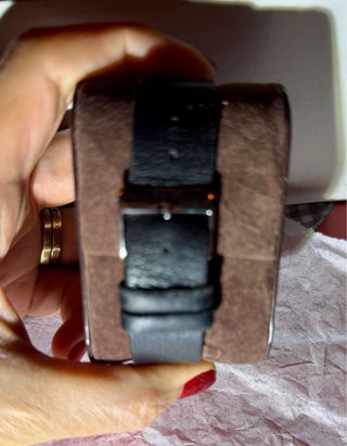Reloj Guess Diseño Candado Negro/plateado