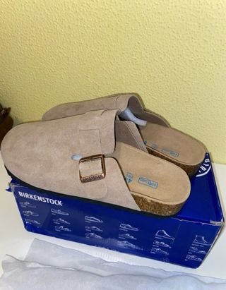 Zuecos Birkenstock Beige Talla 43