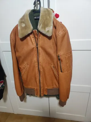 Cazadora de cuero para hombre